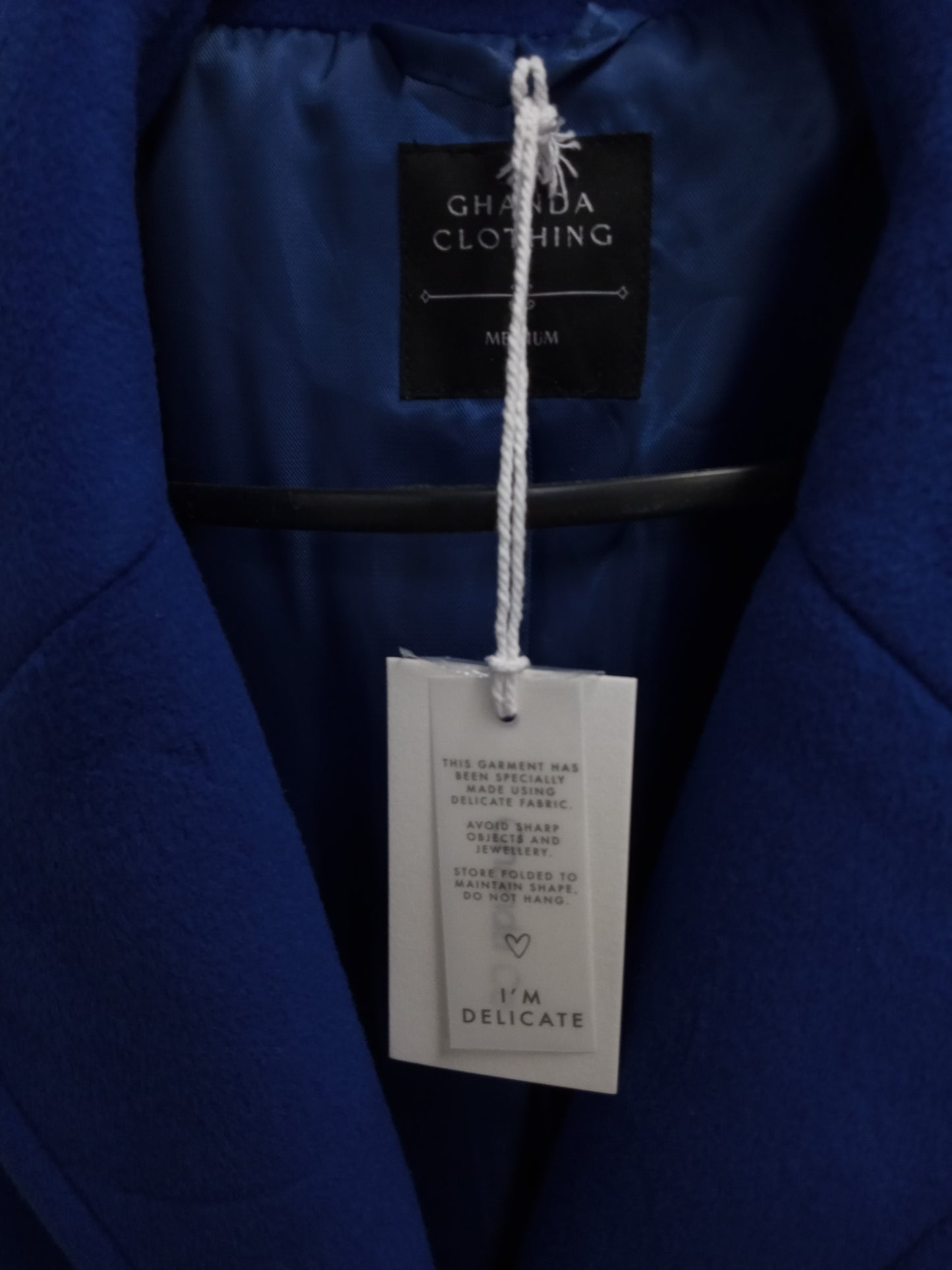 Soho Blue Delicate Fabric Coat (Medium Size)