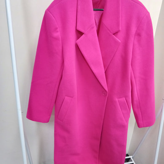 Poison Pink Delicate Fabric Coat