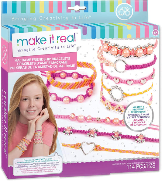 {END IN 07.15} Macrame Friendship Bracelets | Making Kit for Girls | Kids String Bracelets Making Kit | Friendship Bracelets Craft Kit w/Threads, Beads & More - DIY Bracelets Kit for Girls