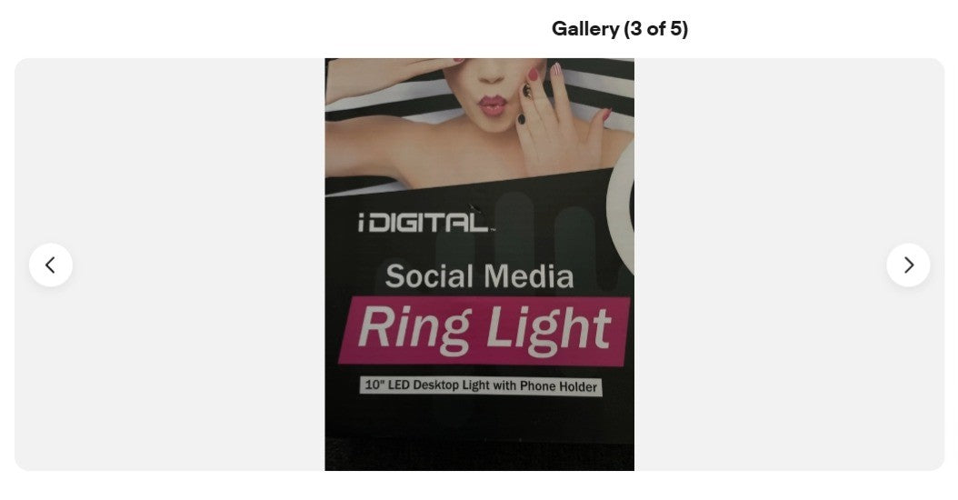 {END IN 07.15} iDIGITAL Social Media Selfie Ring Light 10'' LED Desktop Light with Phone Holder